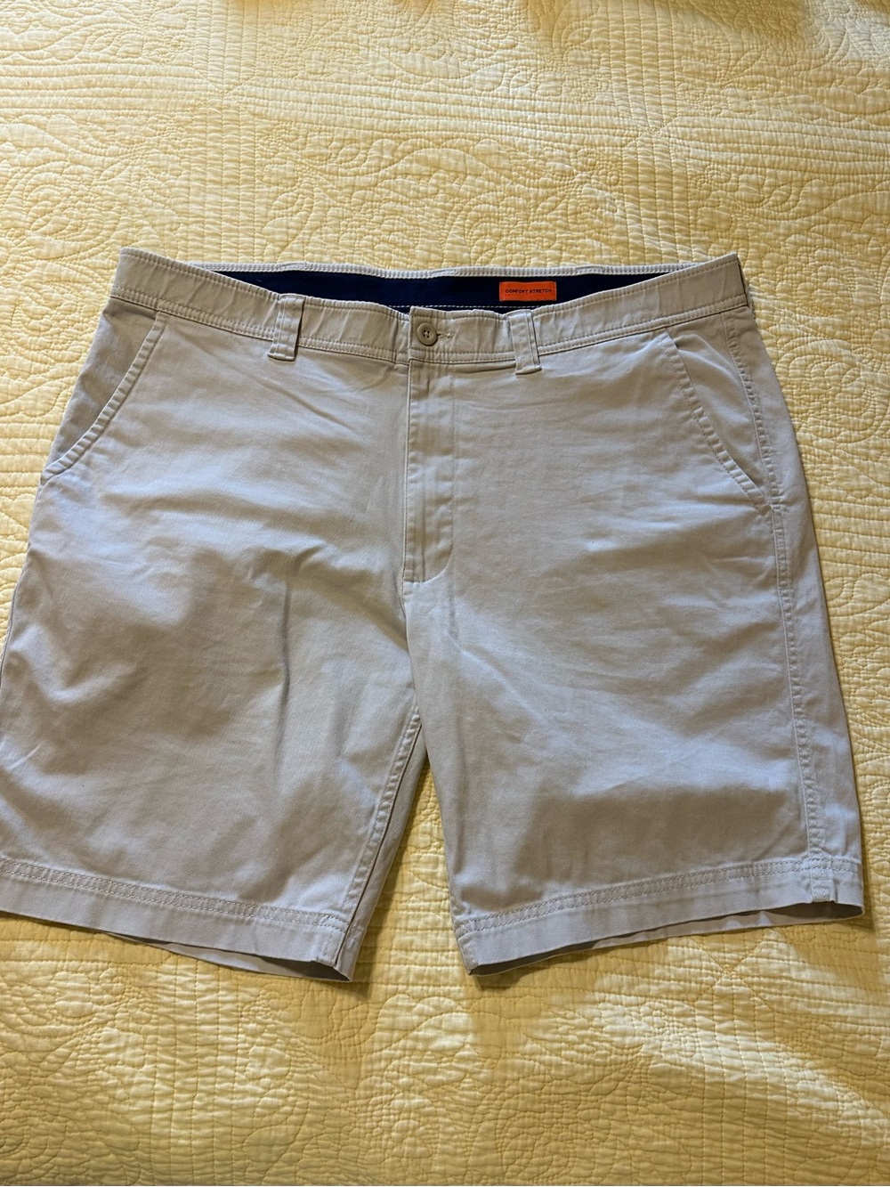 St. John's Bay Khaki Flat Front Cotton Shorts